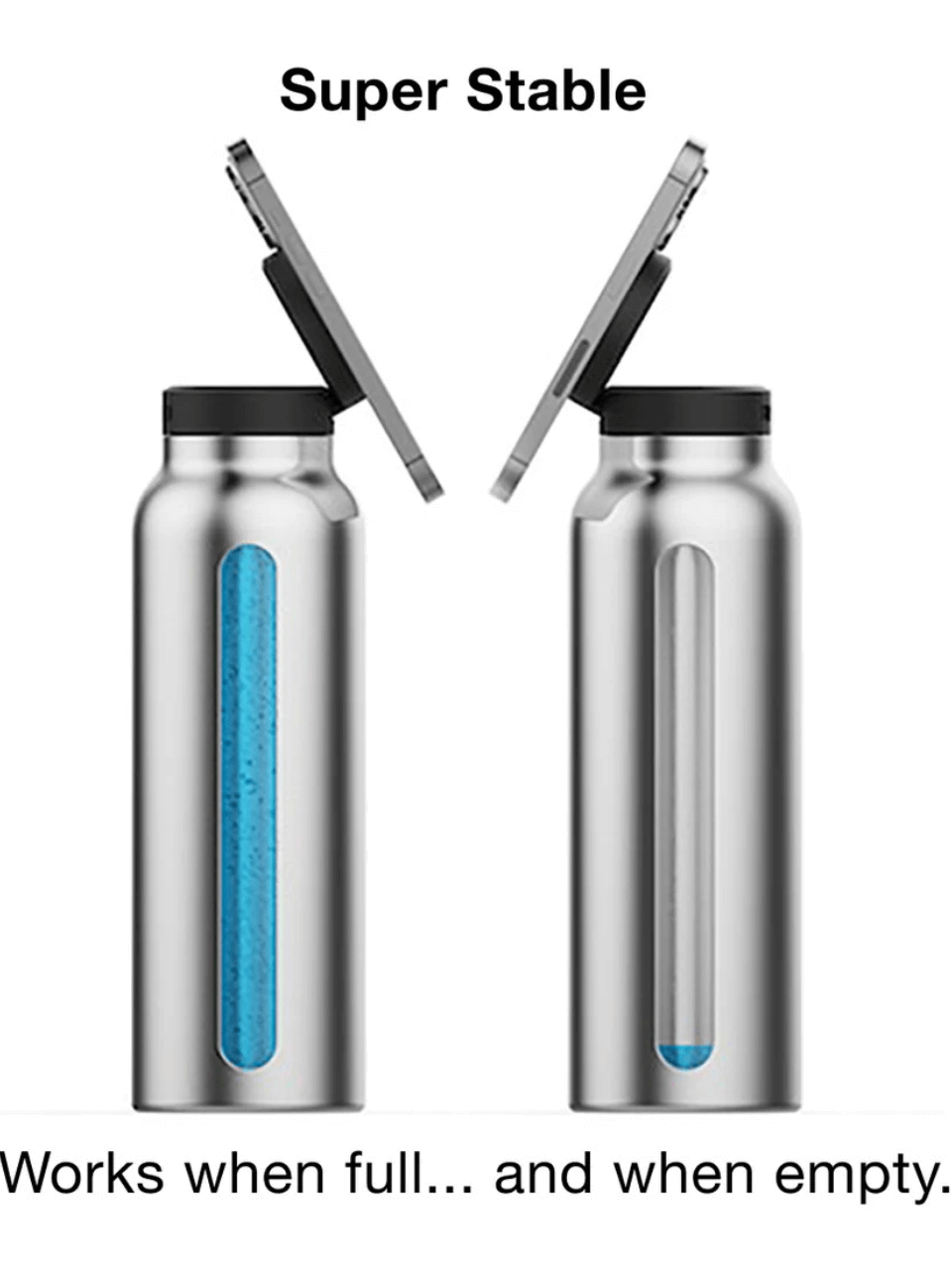 vattentät telefonstativ flaska